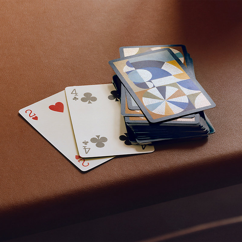 Conjunto de dois jogos de cartas para Poker Cheval Natté | Hermès
